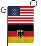 Germany w/Eagle US Friendship - Nationality Flags of the World Vertical Impressions Decorative Flags HG140383 Made In USA