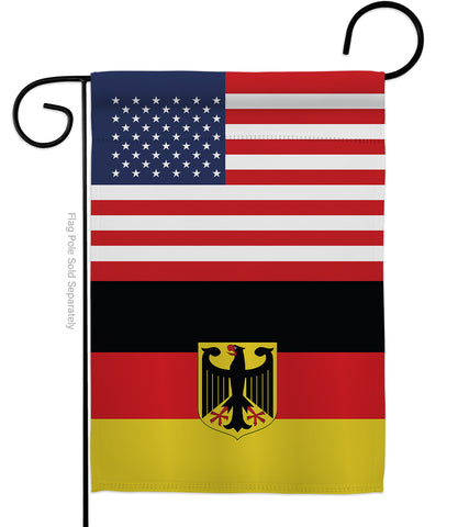 Germany w/Eagle US Friendship - Nationality Flags of the World Vertical Impressions Decorative Flags HG140383 Made In USA