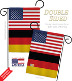Germany US Friendship - Nationality Flags of the World Vertical Impressions Decorative Flags HG140384 Made In USA