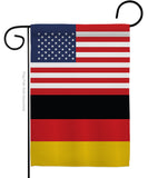 Germany US Friendship - Nationality Flags of the World Vertical Impressions Decorative Flags HG140384 Made In USA