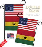 Ghana US Friendship - Nationality Flags of the World Vertical Impressions Decorative Flags HG140385 Made In USA