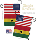 Ghana US Friendship - Nationality Flags of the World Vertical Impressions Decorative Flags HG140385 Made In USA
