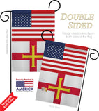 Guernsey US Friendship - Nationality Flags of the World Vertical Impressions Decorative Flags HG140392 Made In USA