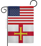Guernsey US Friendship - Nationality Flags of the World Vertical Impressions Decorative Flags HG140392 Made In USA
