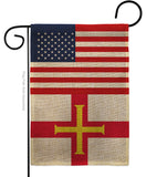 Guernsey US Friendship - Nationality Flags of the World Vertical Impressions Decorative Flags HG140392 Made In USA