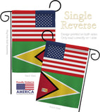 Guyana US Friendship - Nationality Flags of the World Vertical Impressions Decorative Flags HG140395 Made In USA