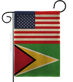 Guyana US Friendship - Nationality Flags of the World Vertical Impressions Decorative Flags HG140395 Made In USA