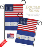 Honduras US Friendship - Nationality Flags of the World Vertical Impressions Decorative Flags HG140397 Made In USA