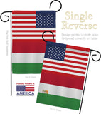 Hungary US Friendship - Nationality Flags of the World Vertical Impressions Decorative Flags HG140399 Made In USA