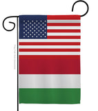 Hungary US Friendship - Nationality Flags of the World Vertical Impressions Decorative Flags HG140399 Made In USA