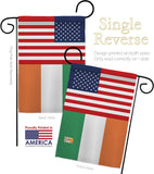 Ireland US Friendship - Nationality Flags of the World Vertical Impressions Decorative Flags HG140405 Made In USA