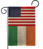Ireland US Friendship - Nationality Flags of the World Vertical Impressions Decorative Flags HG140405 Made In USA
