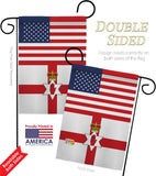 Ireland-Northern US Friendship - Nationality Flags of the World Vertical Impressions Decorative Flags HG140406 Made In USA