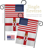 Ireland-Northern US Friendship - Nationality Flags of the World Vertical Impressions Decorative Flags HG140406 Made In USA