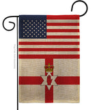 Ireland-Northern US Friendship - Nationality Flags of the World Vertical Impressions Decorative Flags HG140406 Made In USA