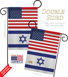 Israel US Friendship - Nationality Flags of the World Vertical Impressions Decorative Flags HG140410 Made In USA