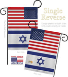 Israel US Friendship - Nationality Flags of the World Vertical Impressions Decorative Flags HG140410 Made In USA