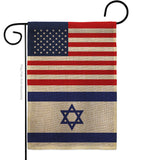 Israel US Friendship - Nationality Flags of the World Vertical Impressions Decorative Flags HG140410 Made In USA