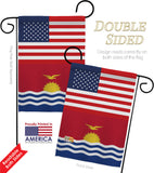 Kiribati US Friendship - Nationality Flags of the World Vertical Impressions Decorative Flags HG140424 Made In USA