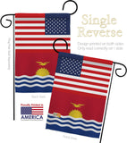 Kiribati US Friendship - Nationality Flags of the World Vertical Impressions Decorative Flags HG140424 Made In USA