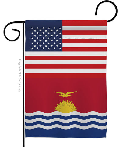 Kiribati US Friendship - Nationality Flags of the World Vertical Impressions Decorative Flags HG140424 Made In USA