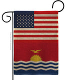 Kiribati US Friendship - Nationality Flags of the World Vertical Impressions Decorative Flags HG140424 Made In USA