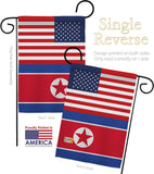 Korea North US Friendship - Nationality Flags of the World Vertical Impressions Decorative Flags HG140425 Made In USA