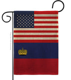 Liechtenstein US Friendship - Nationality Flags of the World Vertical Impressions Decorative Flags HG140435 Made In USA