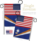 Marshall Islands US Friendship - Nationality Flags of the World Vertical Impressions Decorative Flags HG140447 Made In USA