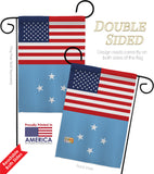 Micronesia US Friendship - Nationality Flags of the World Vertical Impressions Decorative Flags HG140452 Made In USA