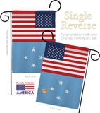 Micronesia US Friendship - Nationality Flags of the World Vertical Impressions Decorative Flags HG140452 Made In USA