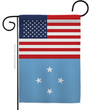 Micronesia US Friendship - Nationality Flags of the World Vertical Impressions Decorative Flags HG140452 Made In USA