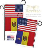 Moldova US Friendship - Nationality Flags of the World Vertical Impressions Decorative Flags HG140453 Made In USA