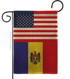 Moldova US Friendship - Nationality Flags of the World Vertical Impressions Decorative Flags HG140453 Made In USA