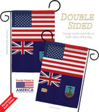 Montserrat US Friendship - Nationality Flags of the World Vertical Impressions Decorative Flags HG140456 Made In USA