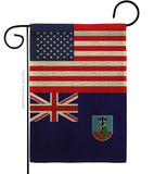 Montserrat US Friendship - Nationality Flags of the World Vertical Impressions Decorative Flags HG140456 Made In USA