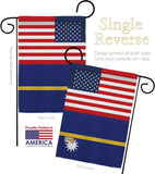 Nauru US Friendship - Nationality Flags of the World Vertical Impressions Decorative Flags HG140460 Made In USA