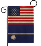 Nauru US Friendship - Nationality Flags of the World Vertical Impressions Decorative Flags HG140460 Made In USA