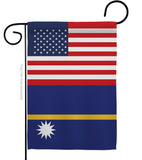 Nauru US Friendship - Nationality Flags of the World Vertical Impressions Decorative Flags HG140460 Made In USA