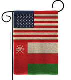 Oman US Friendship - Nationality Flags of the World Vertical Impressions Decorative Flags HG140474 Made In USA