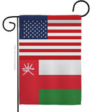 Oman US Friendship - Nationality Flags of the World Vertical Impressions Decorative Flags HG140474 Made In USA