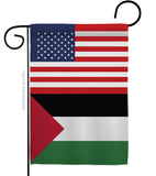 Palestine US Friendship - Nationality Flags of the World Vertical Impressions Decorative Flags HG140478 Made In USA