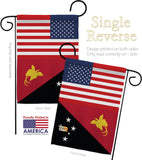 Papua New Guinea US Friendship - Nationality Flags of the World Vertical Impressions Decorative Flags HG140480 Made In USA