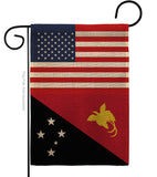 Papua New Guinea US Friendship - Nationality Flags of the World Vertical Impressions Decorative Flags HG140480 Made In USA