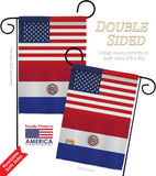 Paraguay US Friendship - Nationality Flags of the World Vertical Impressions Decorative Flags HG140482 Made In USA