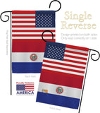 Paraguay US Friendship - Nationality Flags of the World Vertical Impressions Decorative Flags HG140482 Made In USA