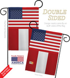 Peru US Friendship - Nationality Flags of the World Vertical Impressions Decorative Flags HG140483 Made In USA