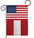 Peru US Friendship - Nationality Flags of the World Vertical Impressions Decorative Flags HG140483 Made In USA