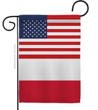 Poland US Friendship - Nationality Flags of the World Vertical Impressions Decorative Flags HG140486 Made In USA