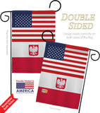 Poland w/Eagle US Friendship - Nationality Flags of the World Vertical Impressions Decorative Flags HG140487 Made In USA